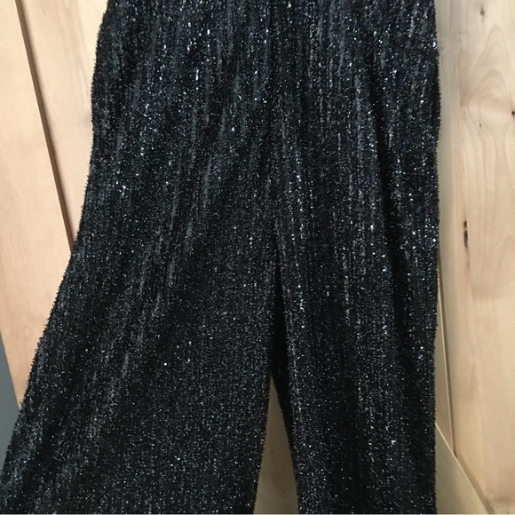 ANTHROPOLOGIE MAEVE Disco Jumpsuit Black Size 6 - Picture 7 of 11